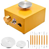 4YANG Mini Rueda de cerámica- Plato Giratorio de 6.5 cm y 10 cm Mini Rueda de cerámica Rueda de cerámica eléctrica…